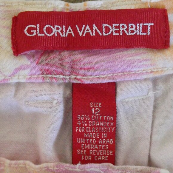 Gloria Vanderbilt Floral Cropped Jeans Size 12 - Picture 4 of 5